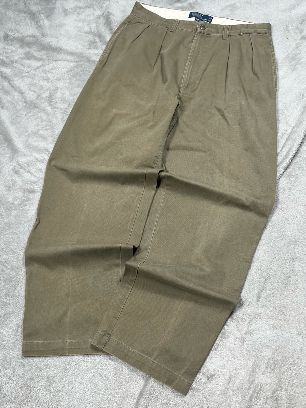 Vintage Polo Ralph Lauren Andrew Pants Mens 31x29 Green Pleated Baggy Preppy